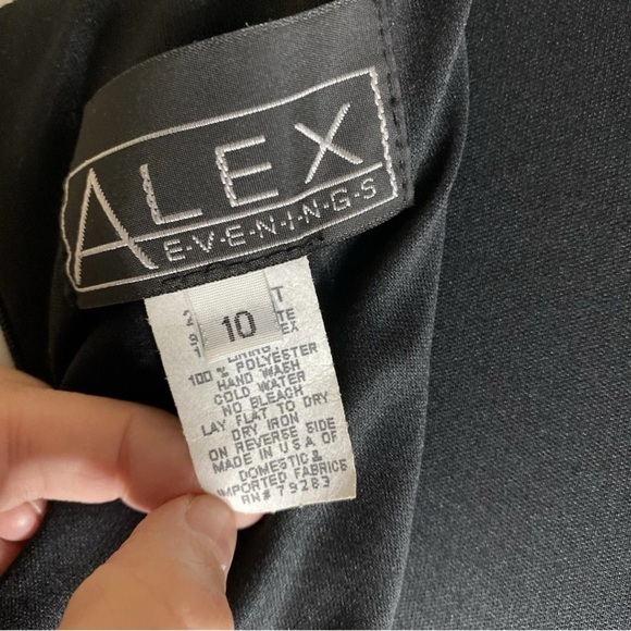 Alex Evenings Floral Sparkle Dress 2 Piece Purple Gown Sz 10 Mother Of The Bride - Picture 8 of 15